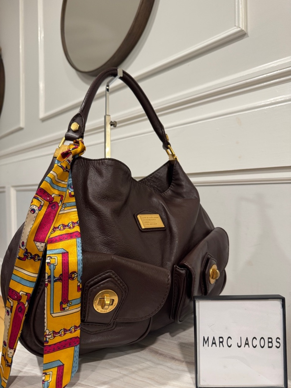 Marc Jacobs Bag Vintage Brown Leather Hobo